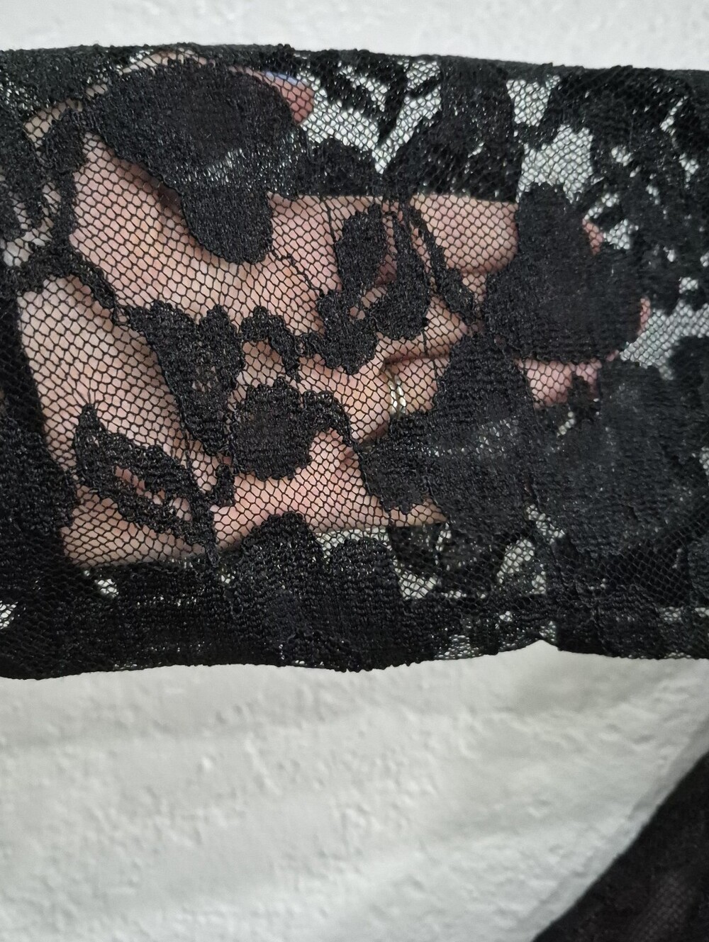 Coldwater Creek Black Lace Cowl Neck Dress Cocktail Evening Size 16 - Picture 6 of 9